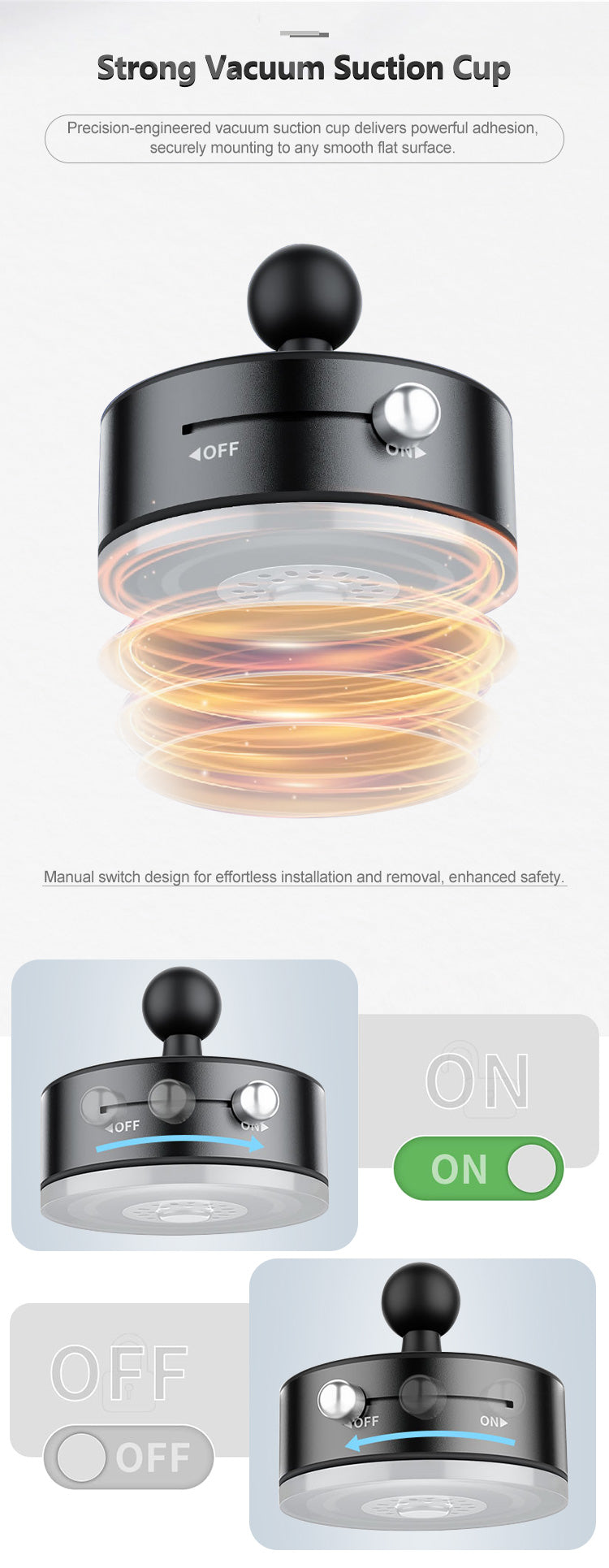 3-in-1 Magnetic Wireless Car Charger | 360° Rotating Phone Holder with Cooling System (15W Fast Charging)