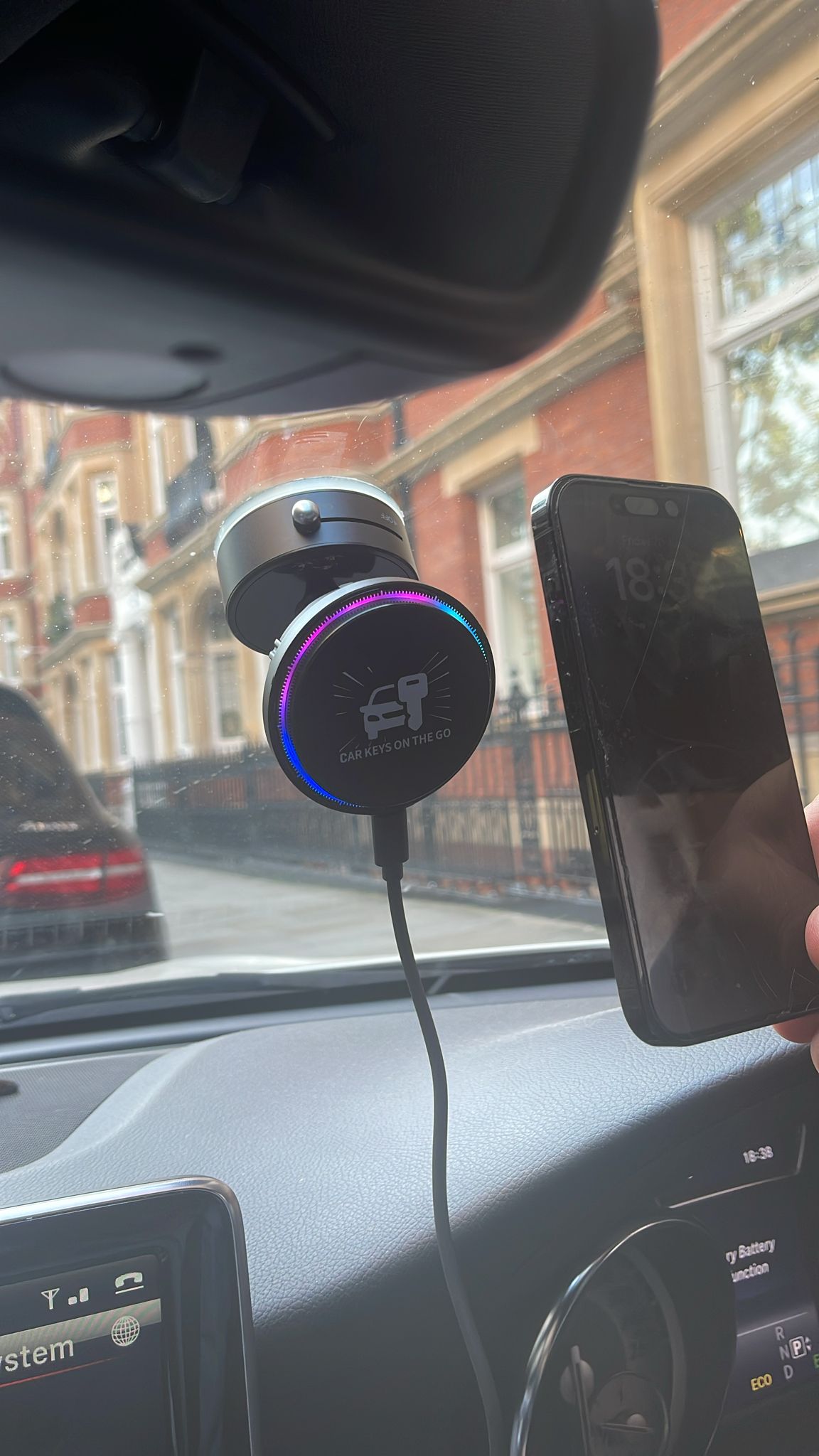 3-in-1 Magnetic Wireless Car Charger | 360° Rotating Phone Holder with Cooling System (15W Fast Charging)