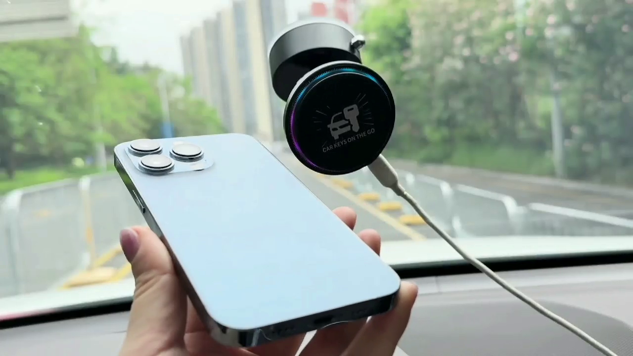 3-in-1 Magnetic Wireless Car Charger | 360° Rotating Phone Holder with Cooling System (15W Fast Charging)